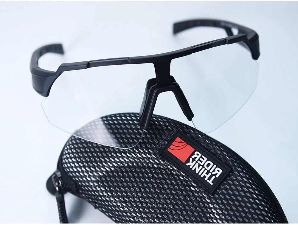 ThinkRider Bike Photochromic Cycling Glasses Bicycle Glasses Sports Men's Sunglasses MTB Road Cycling Eyewear Protection Goggles