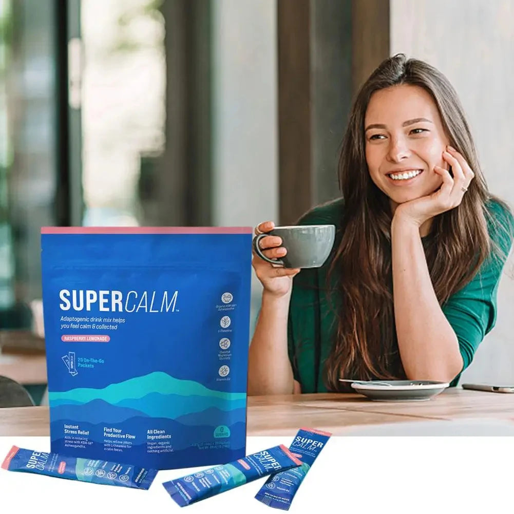 SUPERCALM Powdered Drink Mix Soothe Mind Relieve Anxiety Promote Muscle Recovery Electrolyte Vitamin Supplement for Relaxation