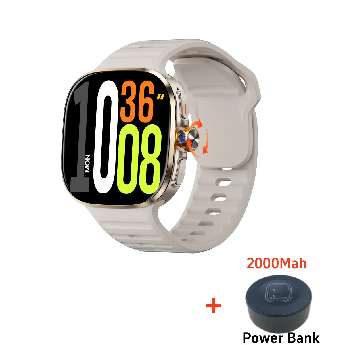 Original M99 Smartwatch with 2.4 Inch AMOLED Screen 4G/5G SIM Card Slot GPS WiFi 190° Rotating Camera Android 10.0 Gaming Watch