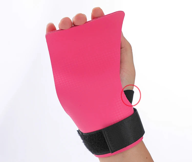 A Pair of Kevlar Rubber NO-hole Hand Grips for Crossfit Pull-ups Cross Training Gymnastics WODS Palm Protector No Need Magnesium