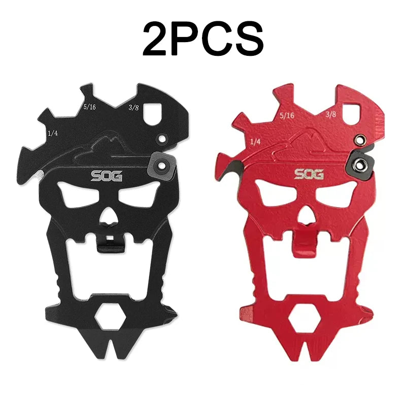 SOG MacV Multi-tool Mini Keychain Skull Wrench EDC Multifunctional Tools Portable Outdoor Camping Survival Bottle Opener SM1001