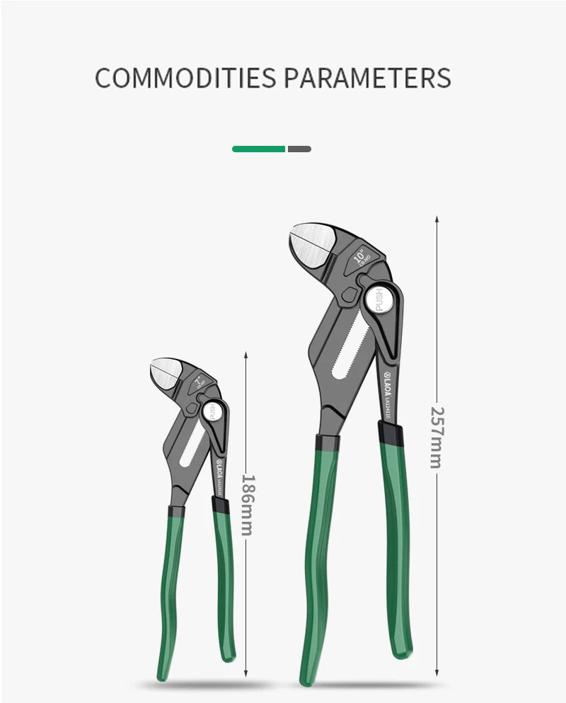 LAOA Clamp Type Wrench Pipe Pliers Parallel Clamping Mouth Multi-Purpose 7" 10" Adjustable Wrench Manual Clamping Household Tool