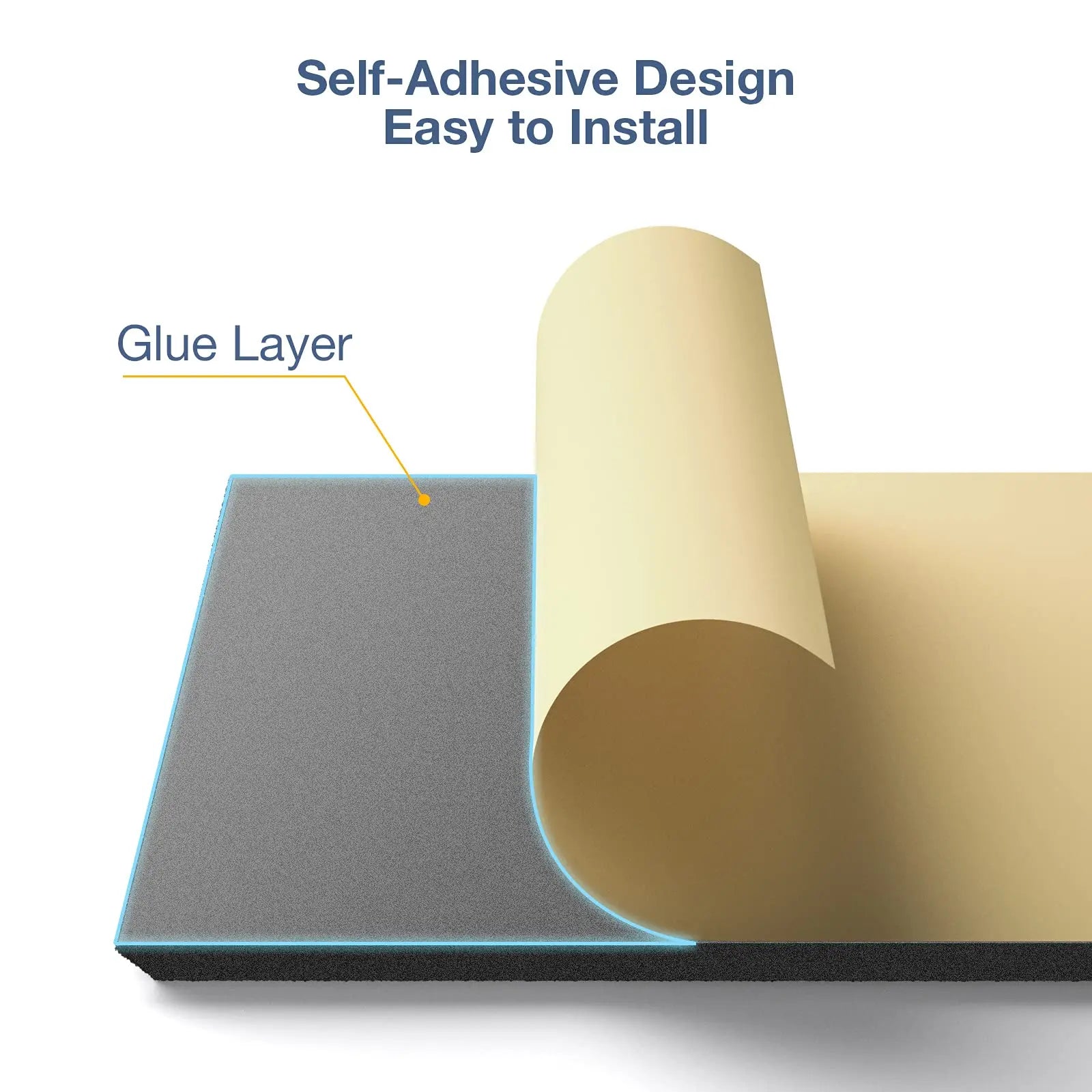 12 Pack Self-Adhesive Acoustic Panels 12" X 12" X 0.4" Square Sound Proof Panels Noise Insulation Wall Stickers for Home Studio