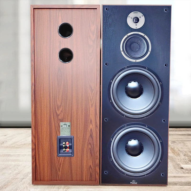 200W 12-inch Floor Speakers Surround Hi-fi Passive Speakers Home Theater High-power Bookshelf Speakers Three-unit Bass Speakers