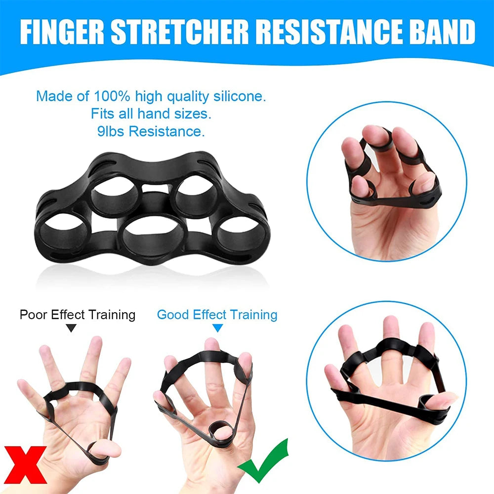 5-60Kg Adjustable Grip Strength Trainer with Finger Exerciser Hand Grip Strengthener for Muscle Building and Injury Recover