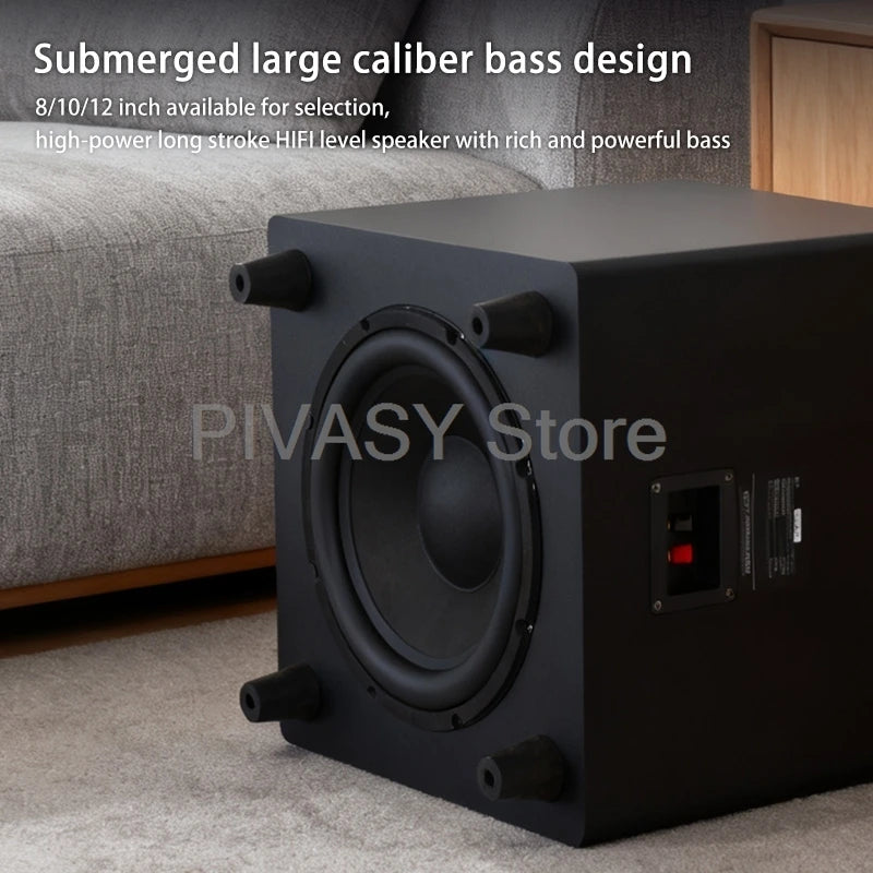 8/10/12 inch Passive Subwoofer 80-150W HiFi Sound Box 50Hz-500Hz Wooden Speakers 4-8ohm Sound System For Home Theater DJ Studio